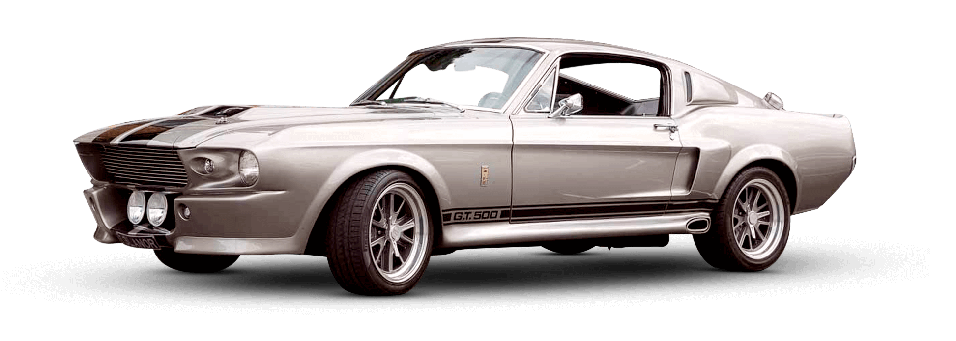 Silver Mustang GT500