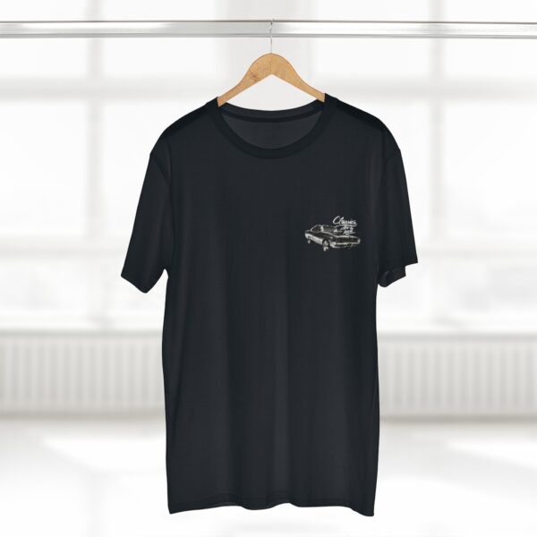 Classics for a Cause black t-shirt on hanger