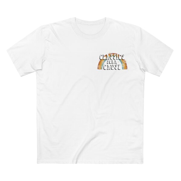 Classics for a Cause white t-shirt