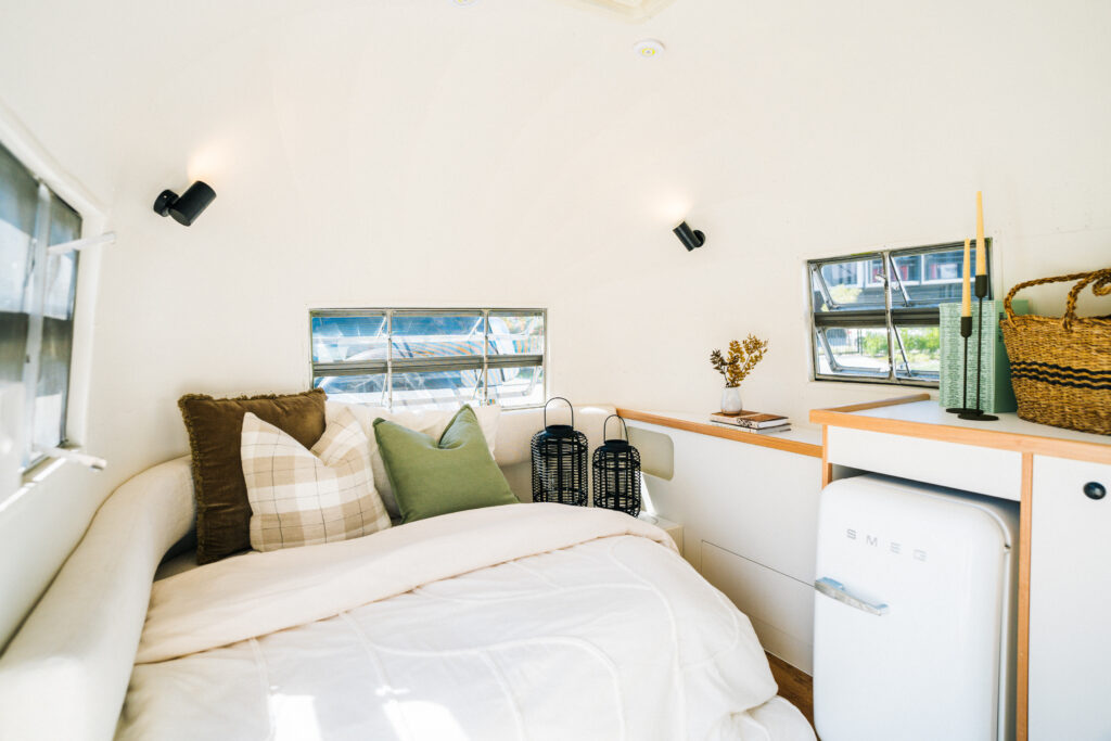 Airstream features - bedroom